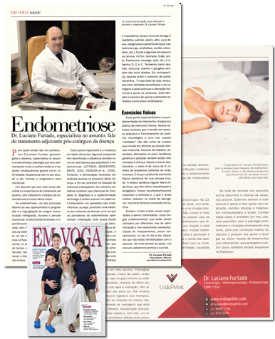 Endometriose - tratamento adjuvante pï¿½s-cirï¿½rgico da doenï¿½a - Revista Em Voga - Novembro 2016 - Dr. Luciano Coelho Furtado